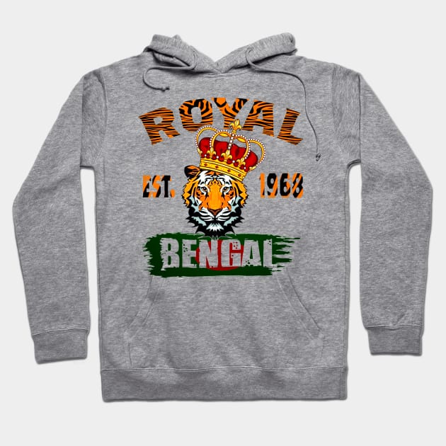 cincinnati bengal football since 1968.retro vintage. Hoodie by nowsadmahi